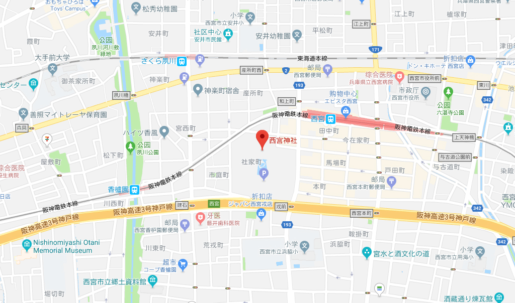 西宮神社map